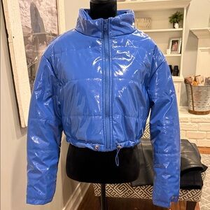 Shiny Blue Puffer Jacket